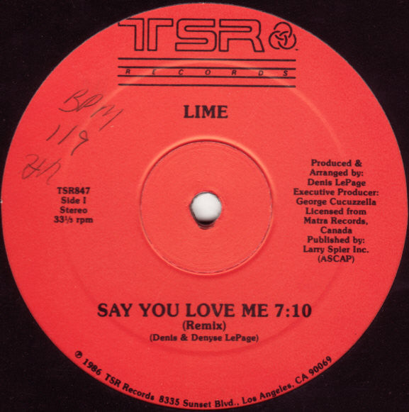 Lime - Say You Love Me