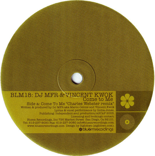 DJ MFR & Vincent Kwok - Come To Me
