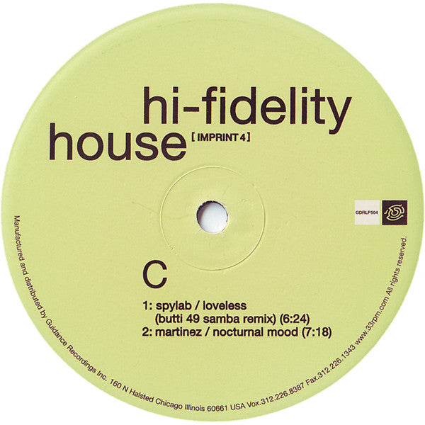 Various - Hi-Fidelity House [Imprint 4]