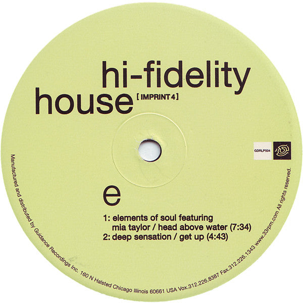 Various - Hi-Fidelity House [Imprint 4]