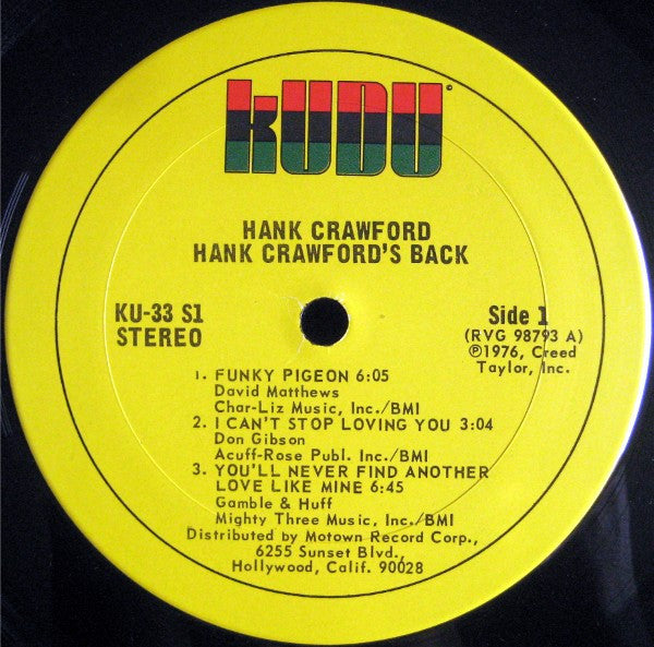 Hank Crawford's Back