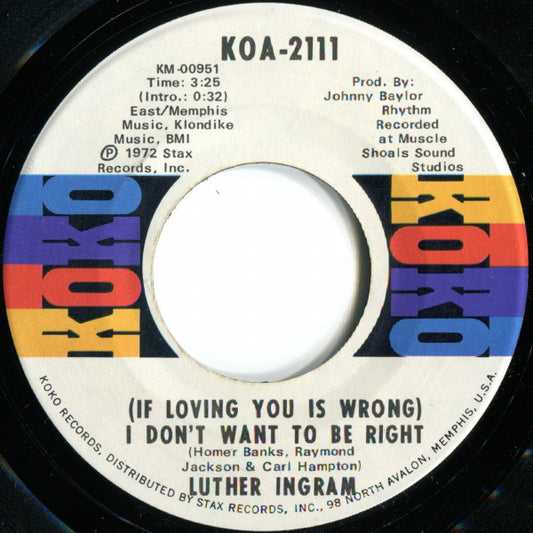 (If Loving You Is Wrong) I Don't Want To Be Right / Puttin' Game Down