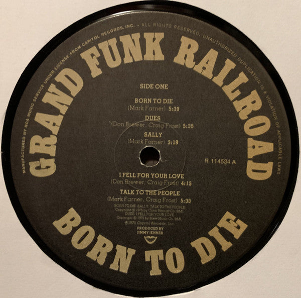 Grand Funk Railroad - Born To Die