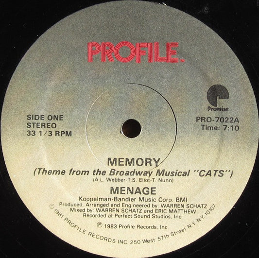 Memory (Theme From The Broadway Musical "Cats")