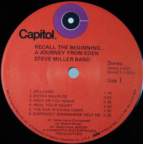 Steve Miller Band - Recall The Beginning...A Journey From Eden