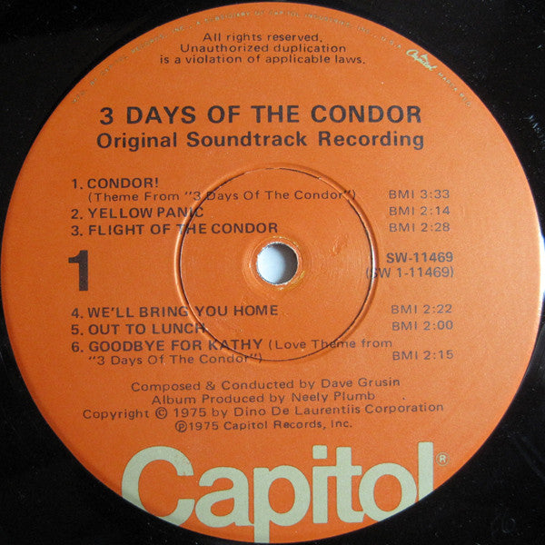 3 Days Of The Condor (Original Soundtrack Recording)