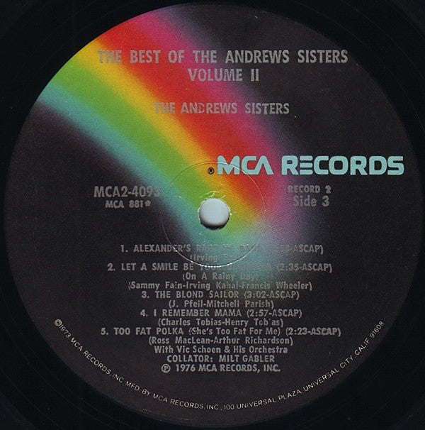 The Best Of The Andrews Sisters Vol. II