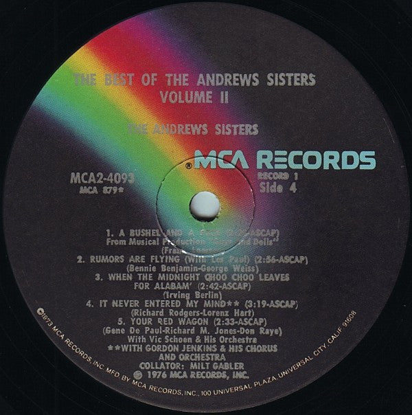 The Best Of The Andrews Sisters Vol. II