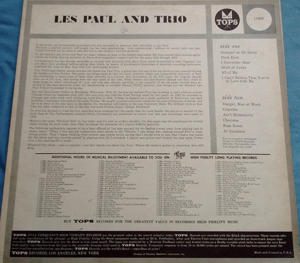 Les Paul And Trio