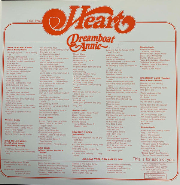 Heart - Dreamboat Annie