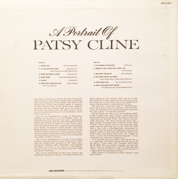 A Portrait Of Patsy Cline