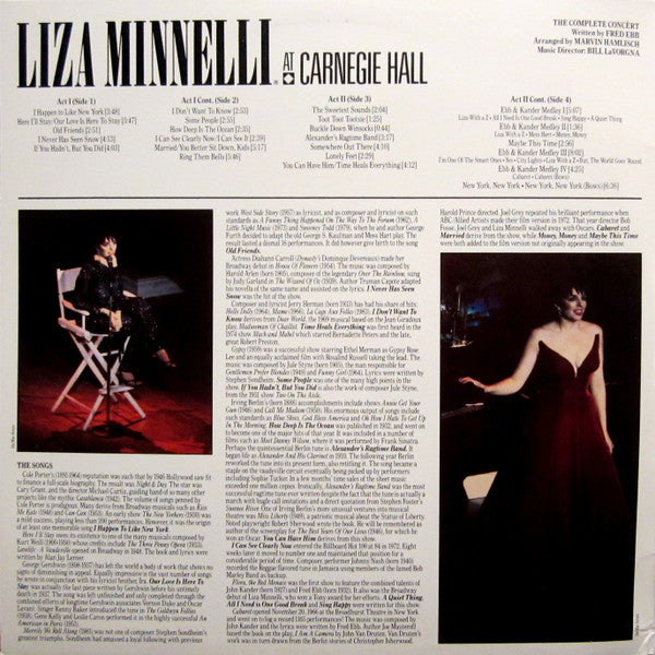 Liza Minnelli At Carnegie Hall