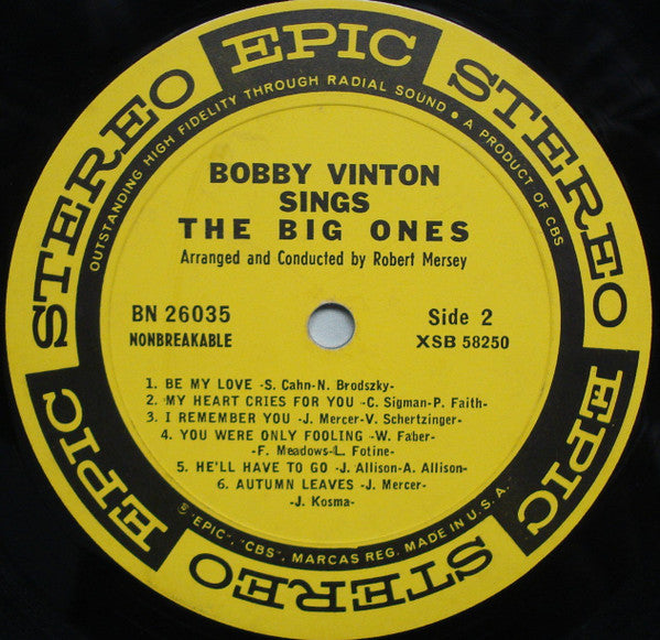 Bobby Vinton Sings The Big Ones