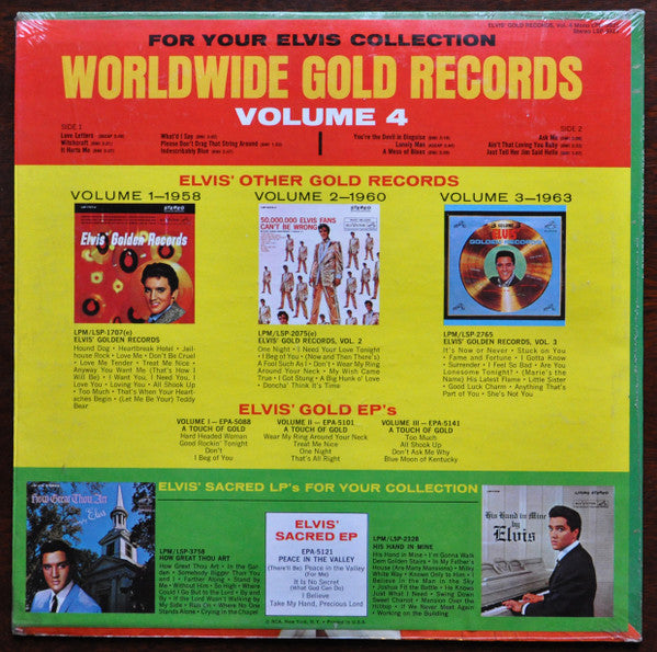 Elvis Presley - Elvis' Gold Records - Volume 4