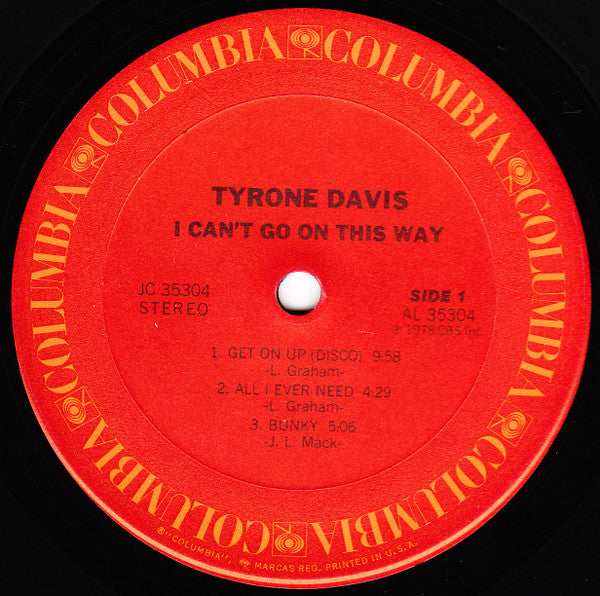 Tyrone Davis - I Can't Go On This Way