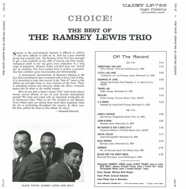 Choice!: The Best Of The Ramsey Lewis Trio