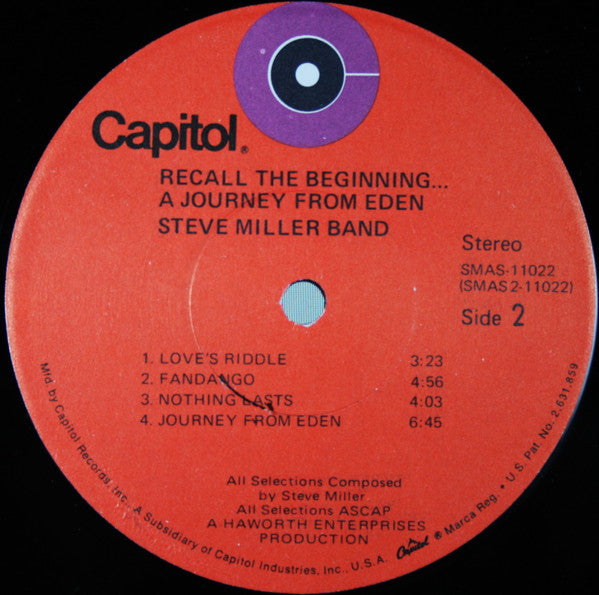 Steve Miller Band - Recall The Beginning...A Journey From Eden