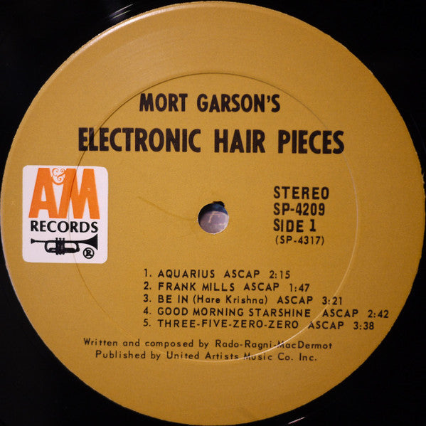 Electronic Hair Pieces by Mort Garson Record Selector