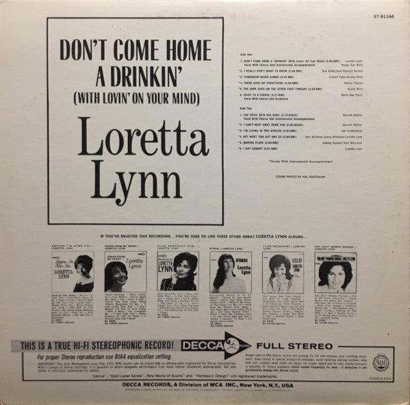 Loretta Lynn - Don't Come Home A Drinkin' (With Lovin' On Your Mind)