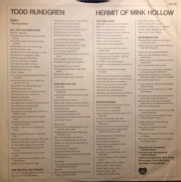 Todd Rundgren - Hermit Of Mink Hollow