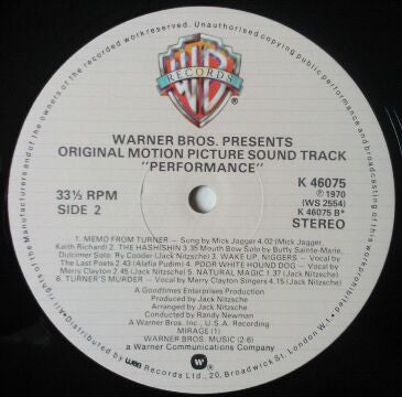 Various - Performance: Original Motion Picture Sound Track