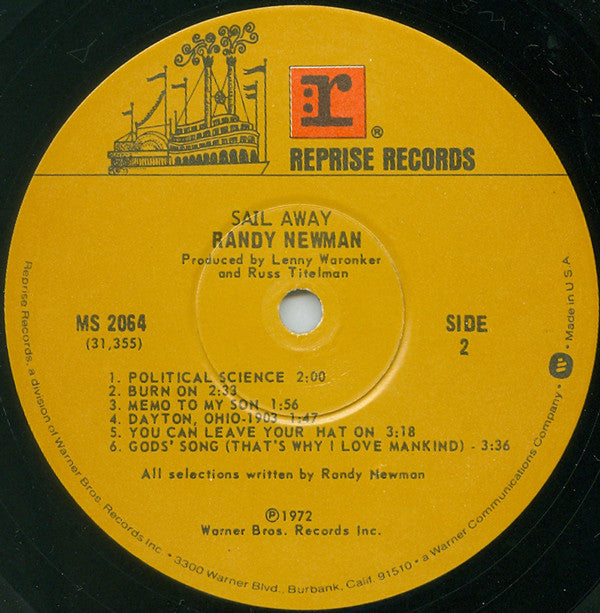 Randy Newman - Sail Away