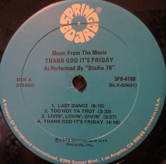 Thank God It's Friday (Music From The Movie)