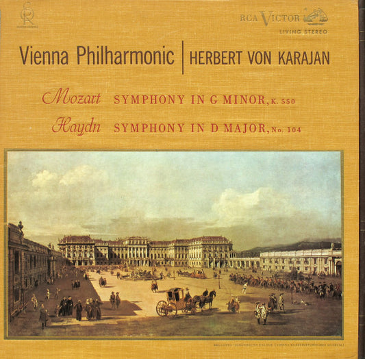 Wolfgang Amadeus Mozart / Joseph Haydn - Wiener Philharmoniker, Herbert Von Karajan - Symphony In G Minor, K. 550 / Symphony In D Major, No. 104