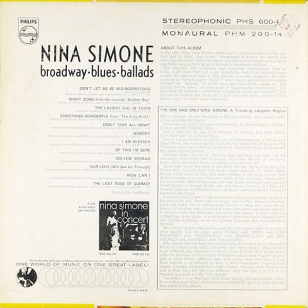 Nina Simone - Broadway - Blues - Ballads