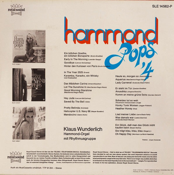 Klaus Wunderlich - Hammond Pops '4
