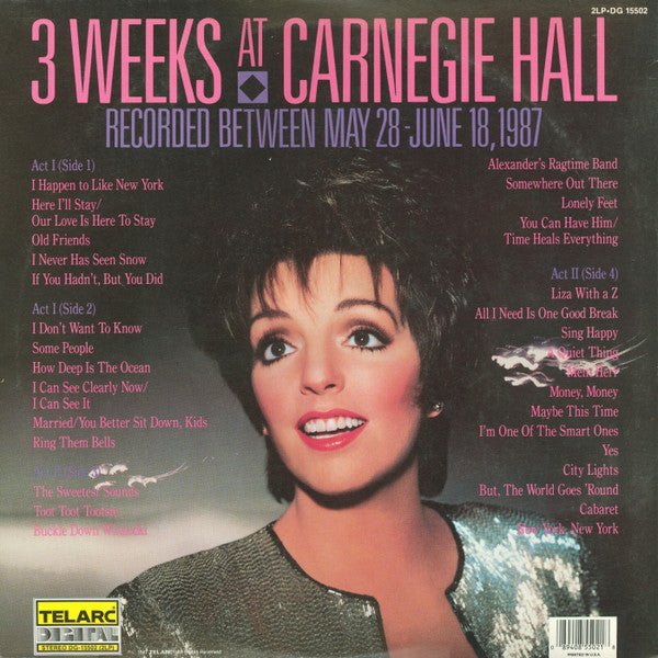 Liza Minnelli At Carnegie Hall