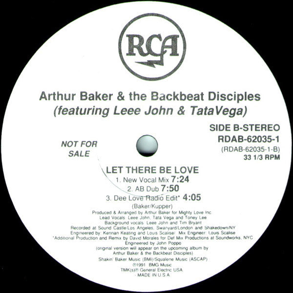 Arthur Baker And The Backbeat Disciples - Let There Be Love