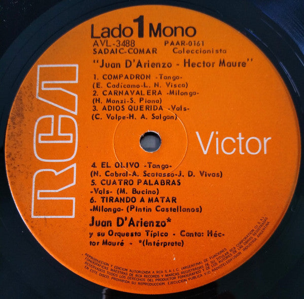 Juan D'Arienzo Y Su Orquesta Típica, Héctor Mauré - Juan D'arienzo - Hector Maure