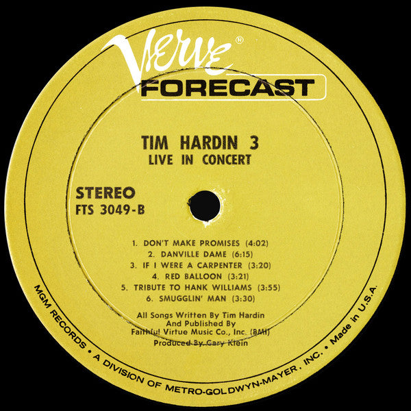 Tim Hardin 3 Live In Concert