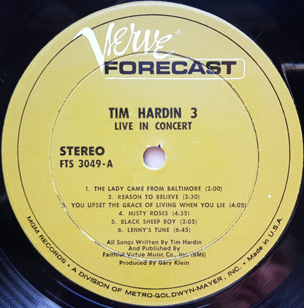 Tim Hardin 3 Live In Concert