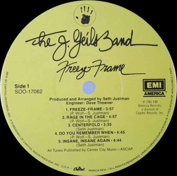 J. Geils Band, The - Freeze-Frame