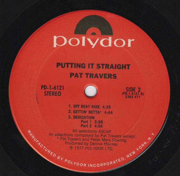 Pat Travers - Putting It Straight
