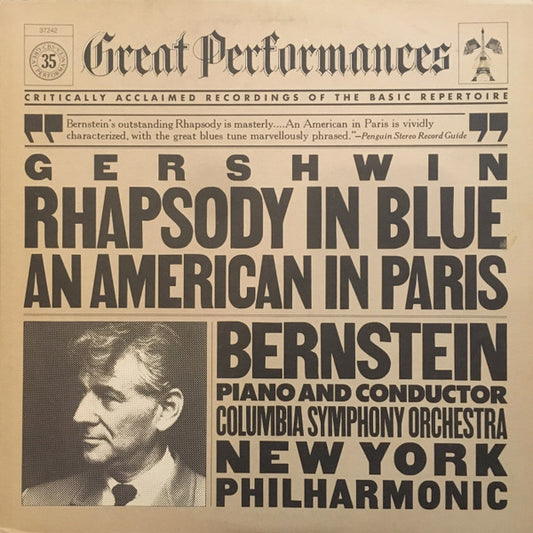 George Gershwin - Leonard Bernstein, Columbia Symphony Orchestra, New York Philharmonic Orchestra, The - Rhapsody In Blue / An American In Paris