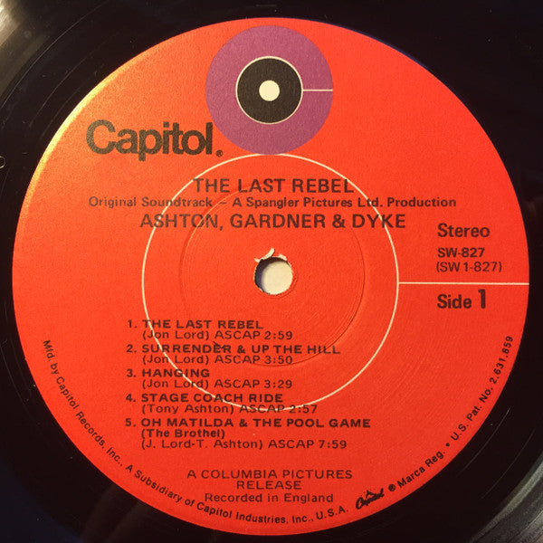 Ashton, Gardner & Dyke - The Last Rebel (Original Motion Picture Soundtrack)