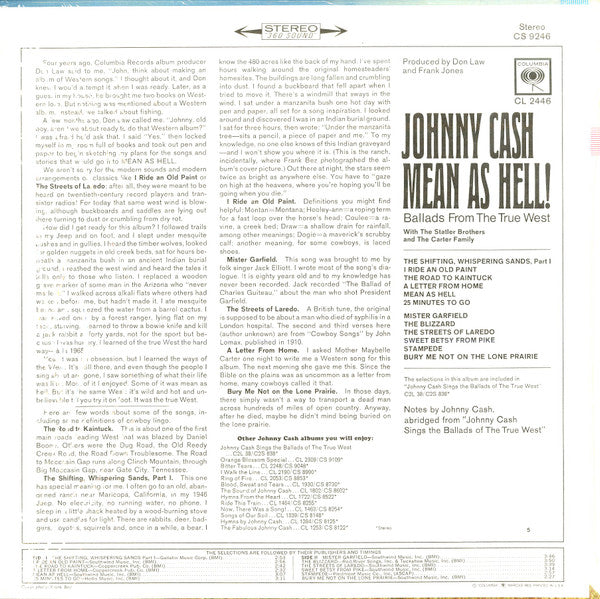 Johnny Cash - Mean As Hell! - Ballads From The True West