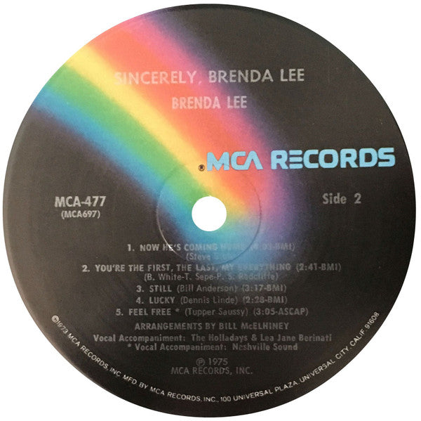 Sincerely, Brenda Lee