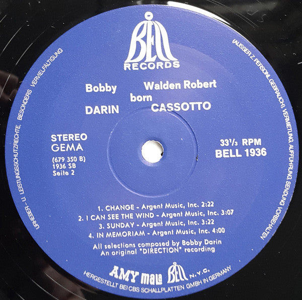 Bobby Darin born Walden Robert Cassotto