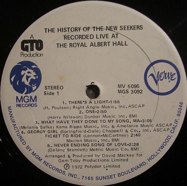 New Seekers, The - The History Of The New Seekers Recorded Live At The Royal Albert Hall