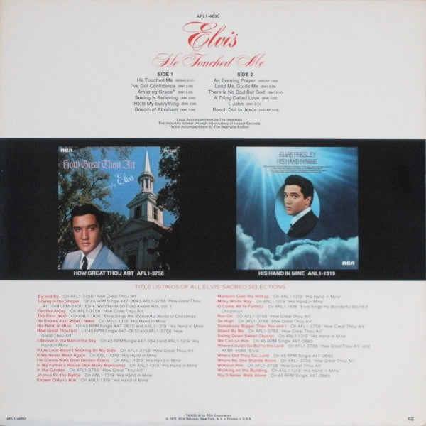 Elvis Presley - He Touched Me