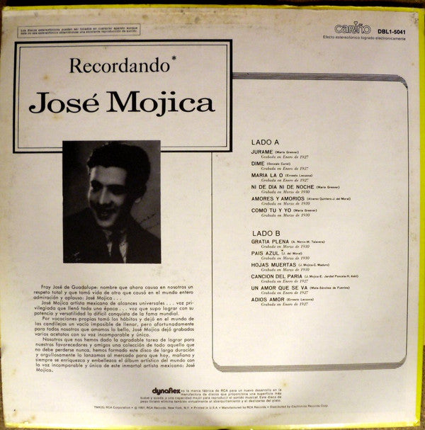 José Mojica - Recordando Jose Mojica