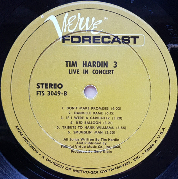 Tim Hardin 3 Live In Concert