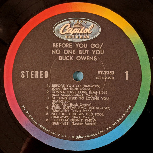 Buck Owens And His Buckaroos - Before You Go / No One But You