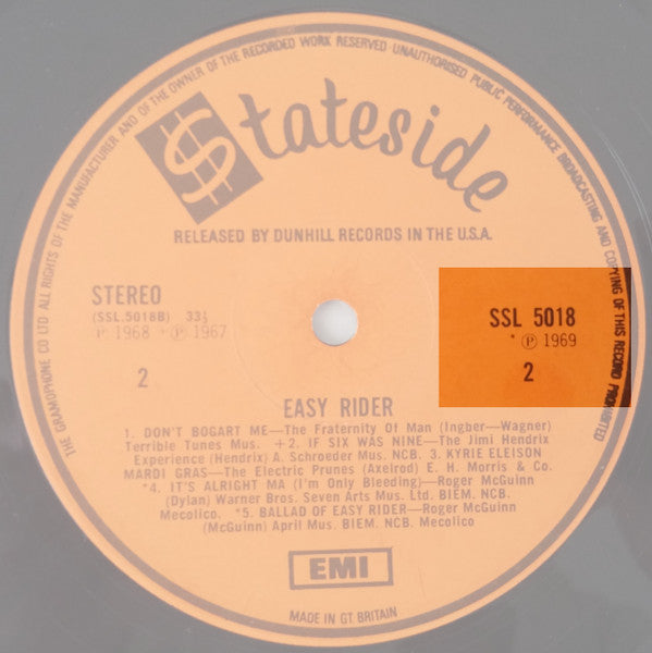 Various - Easy Rider (Songs As Performed In The Motion Picture)