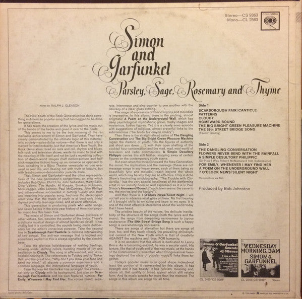Simon & Garfunkel - Parsley, Sage, Rosemary And Thyme