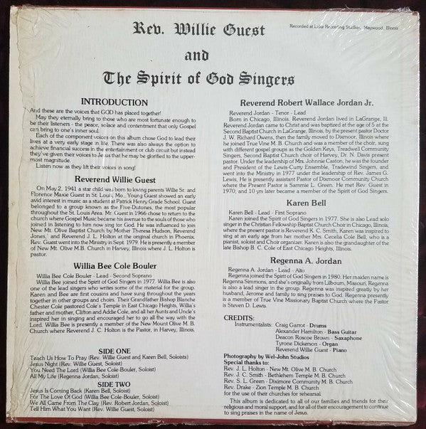 Rev. Willie Guest And Spirit Of God Singers, The - Rev. Willie Guest And The Spirit Of God Singers
